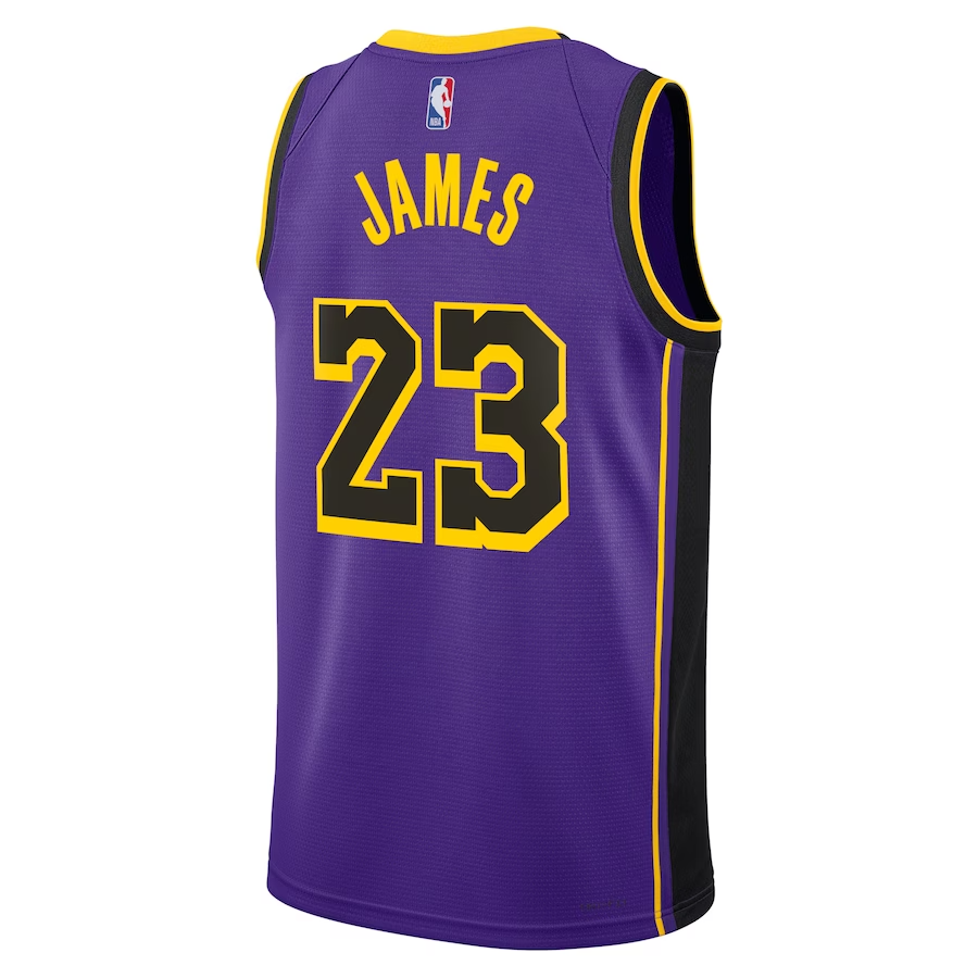 KODYSPORTS Premium Basketball Lebron James Los Angeles Lakers 2024 Swingman Edition Fan Game Jersey - Purple