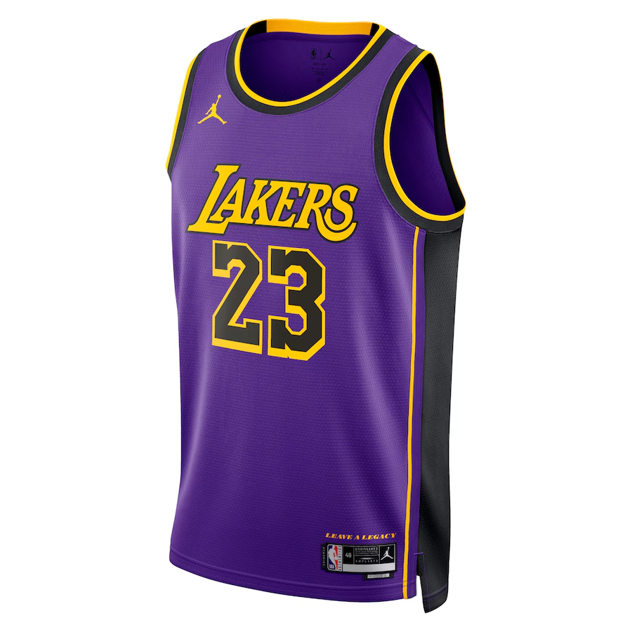 KODYSPORTS Premium Basketball Lebron James Los Angeles Lakers 2024 Swingman Edition Fan Game Jersey - Purple