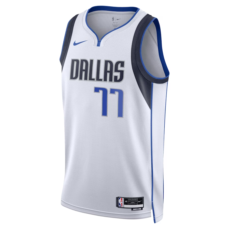 KODYSPORTS Premium Basketball Luka Doncic Dallas Mavericks 2024 Swingman Edition Fan Game Jersey - White
