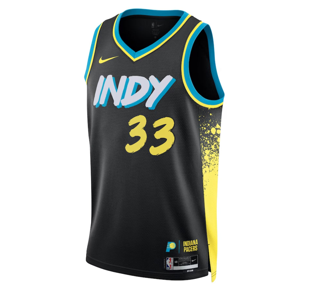 KODYSPORTS Premium Basketball Myles Turner Indiana Pacers 2023-24 City Edition Fan Game Jersey