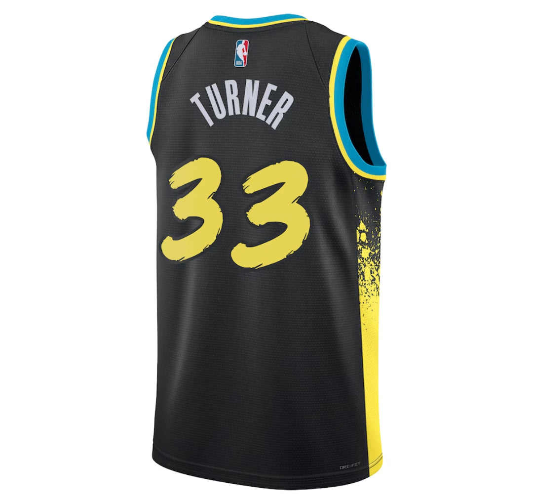 KODYSPORTS Premium Basketball Myles Turner Indiana Pacers 2023-24 City Edition Fan Game Jersey