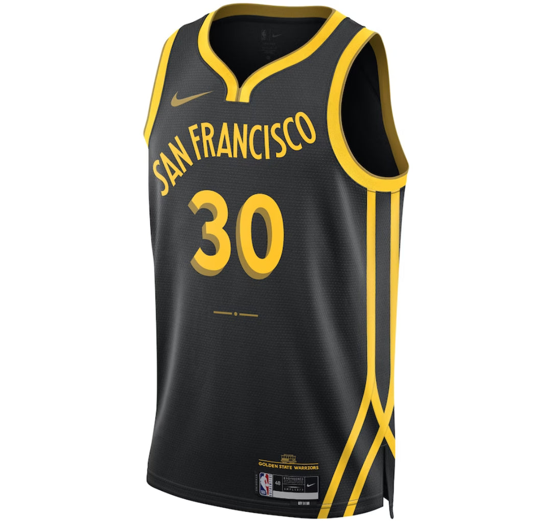 KODYSPORTS Premium Basketball Stephen Curry Golden State Warriors 2023-24 City Edition Fan Game Jersey