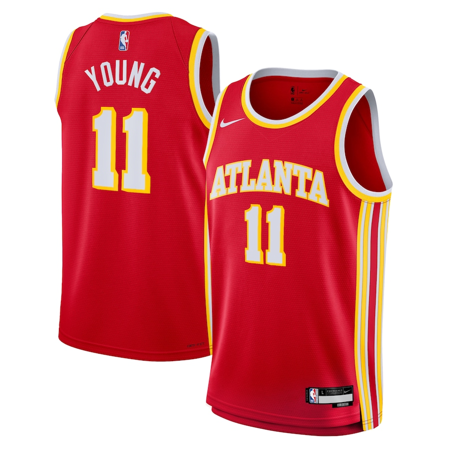 KODYSPORTS Premium Basketball Trae Young Atlanta Hawks 2024 Swingman Edition Fan Game Jersey - Red