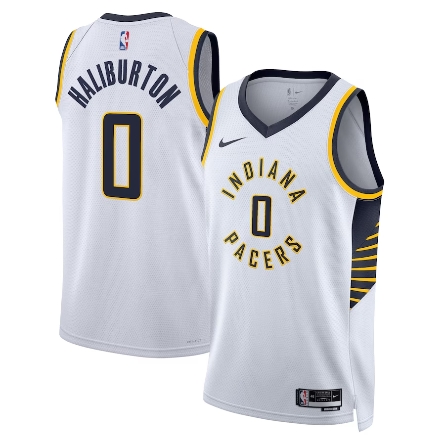 KODYSPORTS Premium Basketball Tyrese Haliburton Indiana Pacers 2023-24 Swingman Edition Fan Game Jersey - White