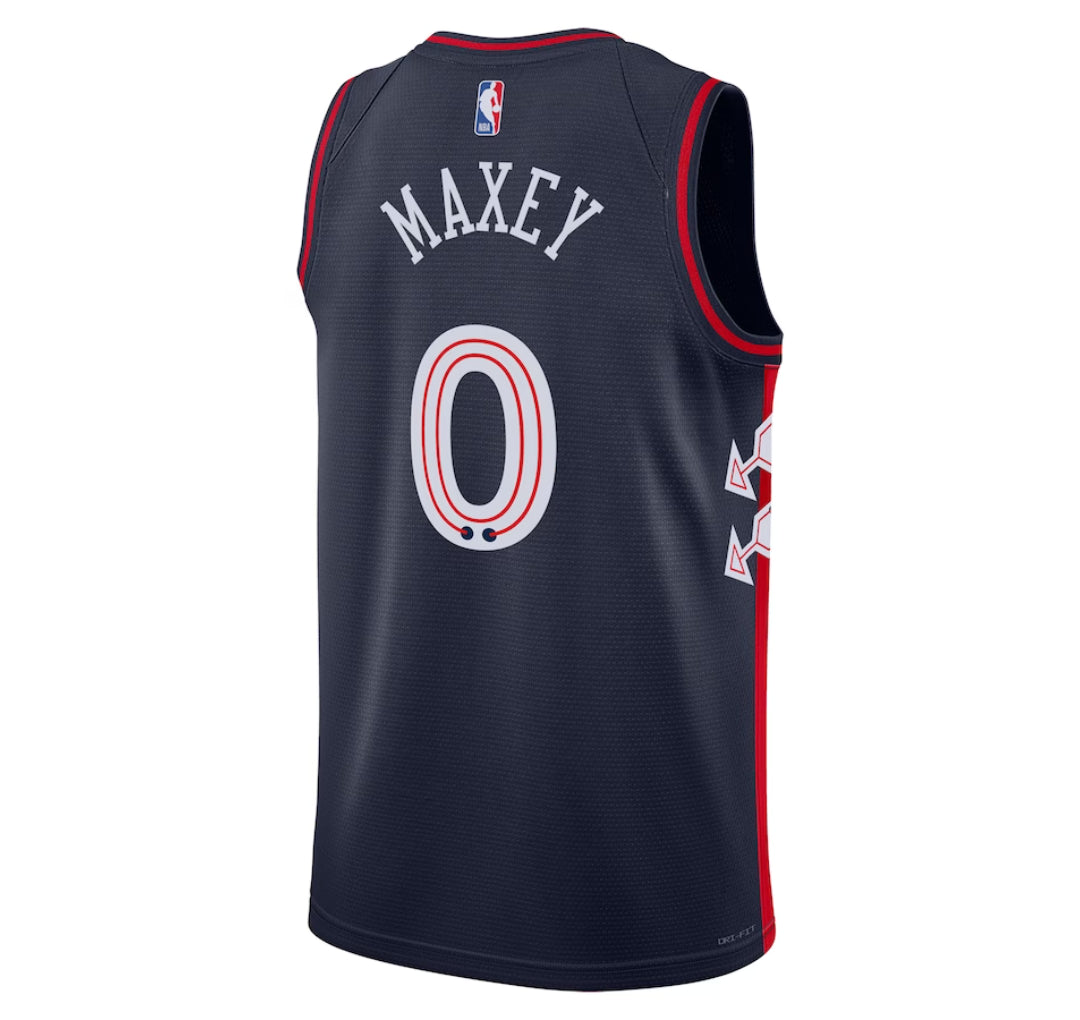 KODYSPORTS Premium Basketball Tyrese Maxey Philadelphia 76ers 2023-24 City Edition Fan Game Jersey