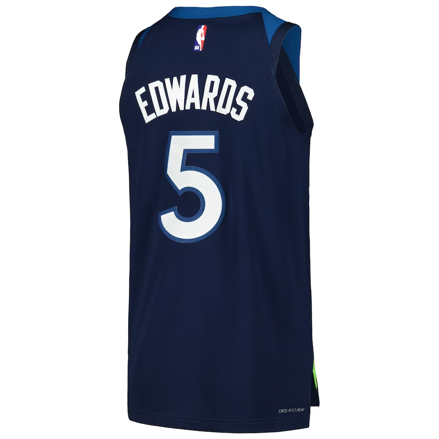 KODYSPORTS Premium Basketball Anthony Edwards Minnesota Timberwolves 2023-24 Icon Edition Fan Support Team Jersey- Navy