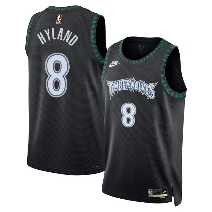 KODYSPORTS Premium Basketball Bones Hyland #8 Minnesota Timberwolves Statement Edition Fan Support Team Jersey - Black