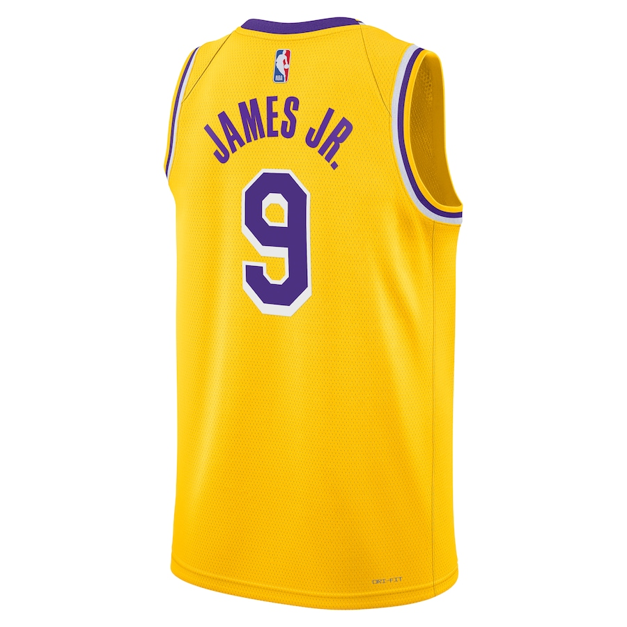 KODYSPORTS Premium Basketball Bronny James Jr. Los Angeles Lakers 2024 Icon Edition Fan Support Team - Gold