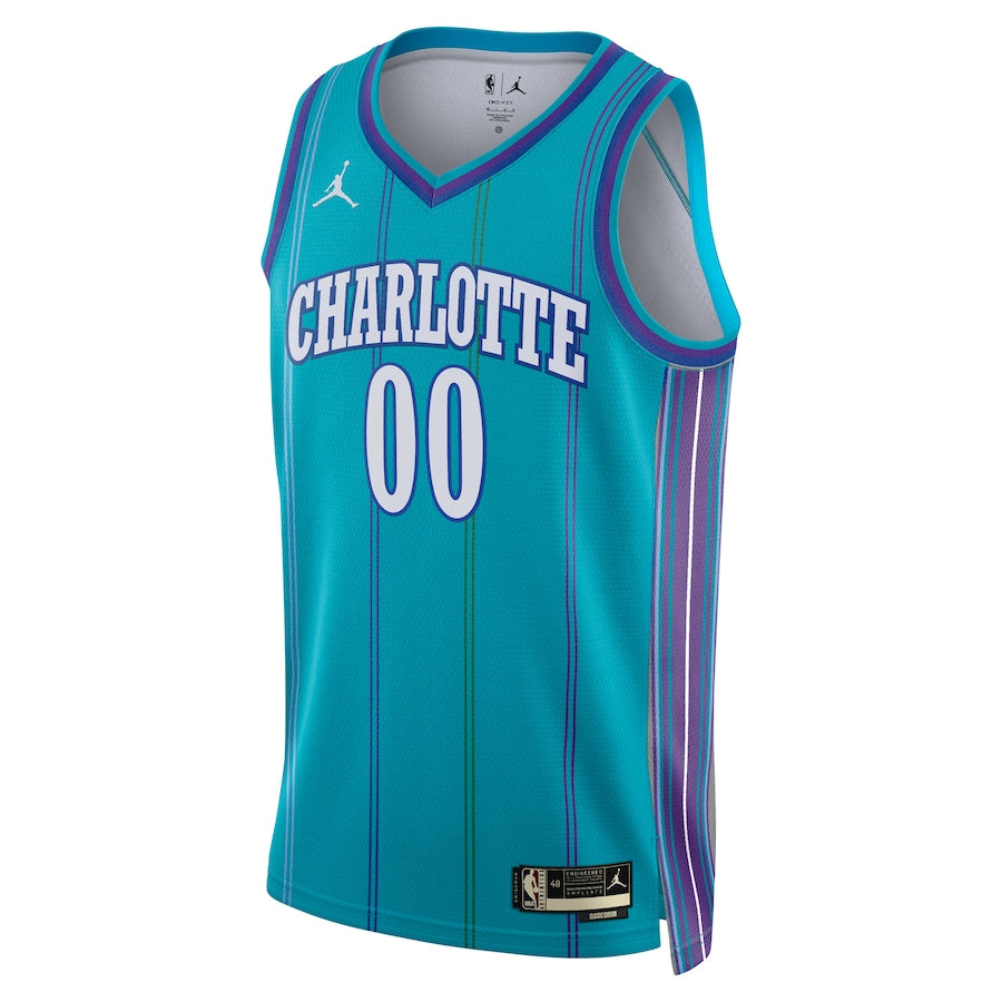 KODYSPORTS Premium Basketball Charlotte Hornets Unisex 2023/24 Custom Swingman Jersey - Classic Edition - Teal