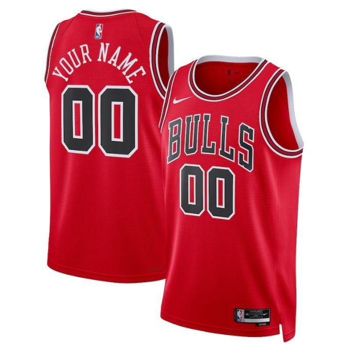 KODYSPORTS Premium Basketball Chicago Bulls Unisex  2023 Swingman Custom Jersey Red - Icon Edition