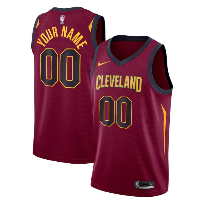 KODYSPORTS Premium Basketball Cleveland Cavaliers Unisex Swingman Custom Jersey Maroon - Icon Edition