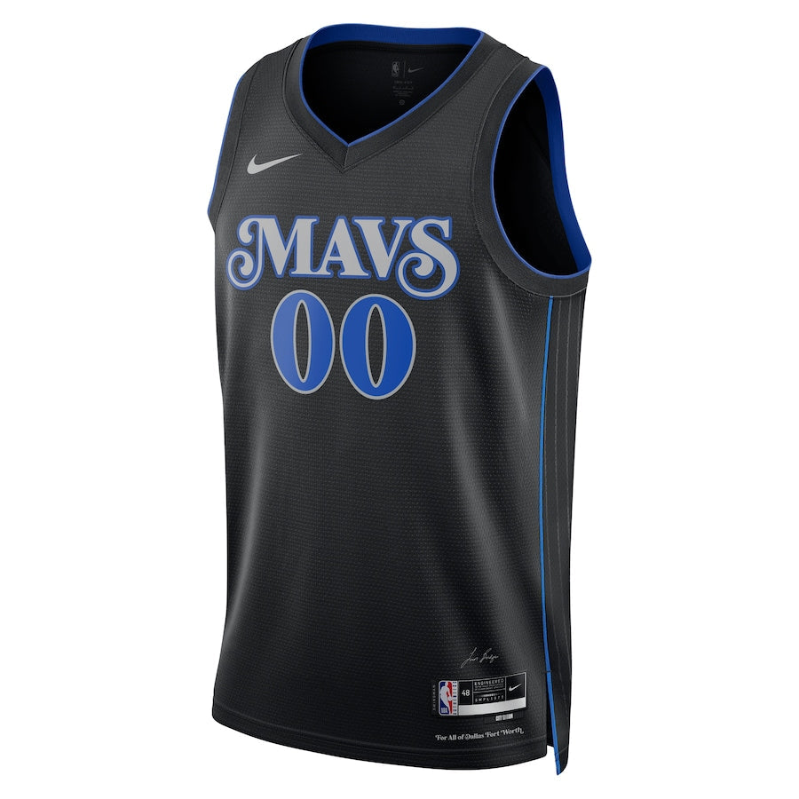 KODYSPORTS Premium Basketball Dallas Mavericks Unisex 2023/24 Custom Swingman Jersey - Black - City Edition