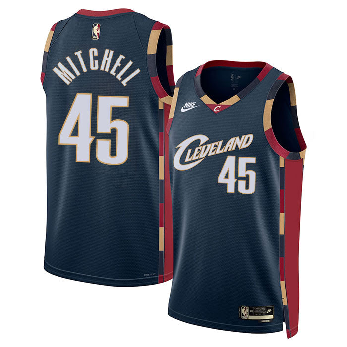 KODYSPORTS Premium Basketball Donovan Mitchell #45 Cleveland Cavaliers Classic Edition Fan Support Team Jersey - Navy