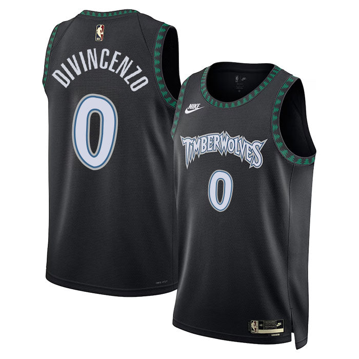 KODYSPORTS Premium Basketball Donte DiVincenzo #0 Minnesota Timberwolves Statement Edition Fan Support Team Jersey - Black
