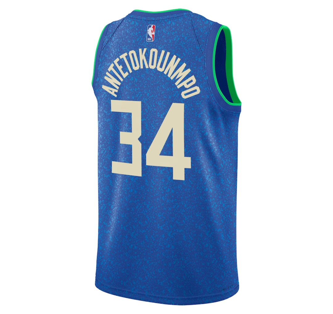 KODYSPORTS Premium Basketball Giannis Antetokounmpo Milwaukee Bucks 2024 City Edition Fan Support Team Jersey