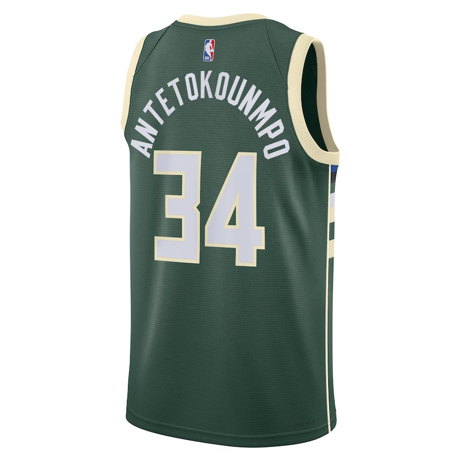 KODYSPORTS Premium Basketball Giannis Antetokounmpo Milwaukee Bucks 2024 Icon Edition Fan Support Team Jersey