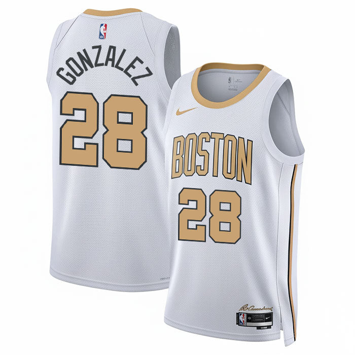 KODYSPORTS Premium Basketball Hugo Gonzalez #28 Boston Celtics City Edition 2025-26 Fan Support Team Jersey - White