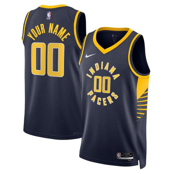 KODYSPORTS Premium Basketball Indiana Pacers Unisex 2023/24 Swingman Custom Pro Jersey Navy - Icon Edition