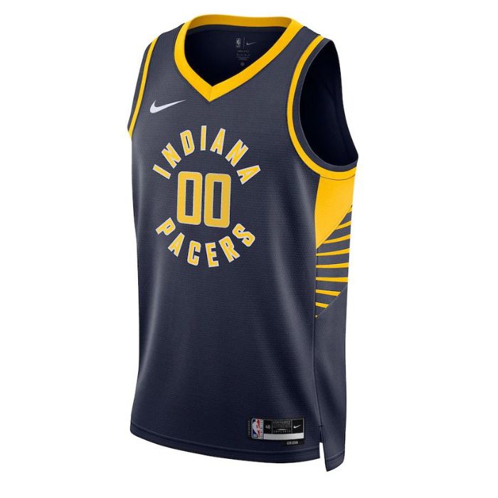 KODYSPORTS Premium Basketball Indiana Pacers Unisex 2023/24 Swingman Custom Pro Jersey Navy - Icon Edition