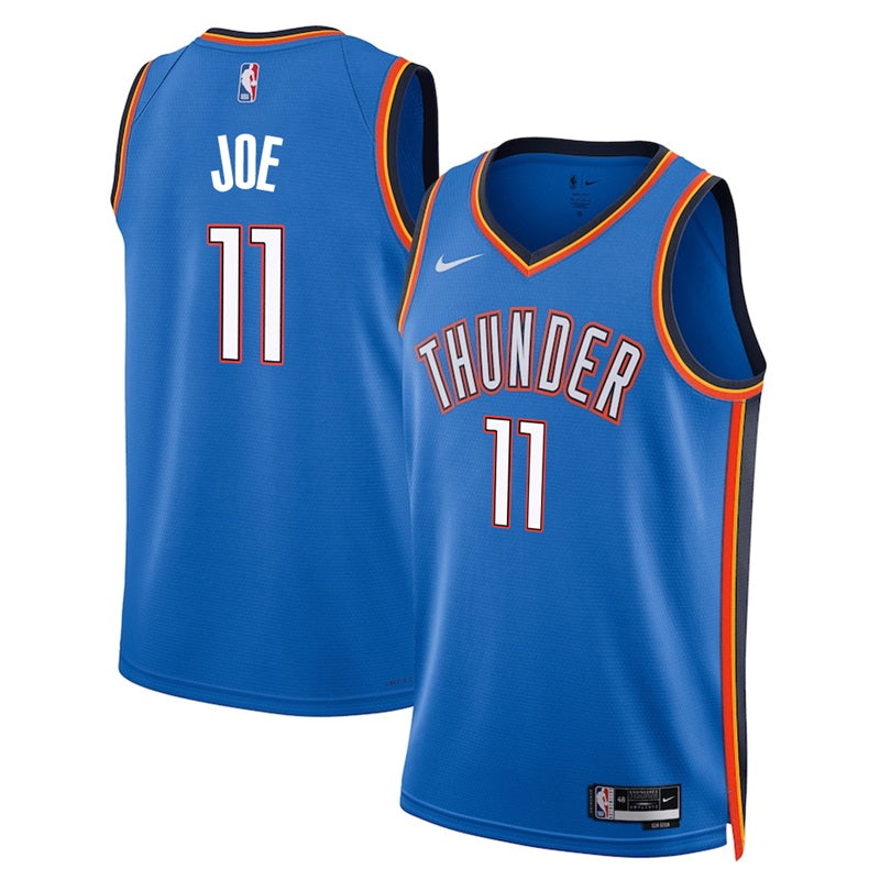 KODYSPORTS Premium Basketball Isaiah Joe 11 Oklahoma City Thunder 2024 Icon Edition Fan Support Team Jersey - Blue