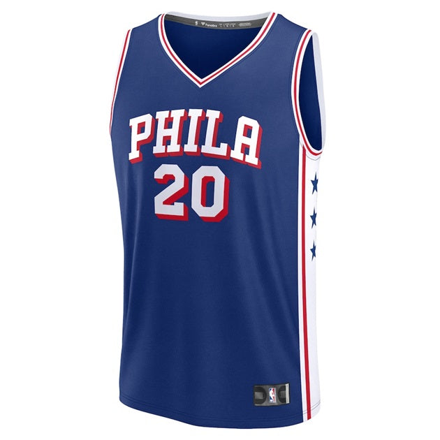 KODYSPORTS Premium Basketball Jared McCain Philadelphia 76ers 2024 Icon Edition Fan Game Team Jersey - Royal