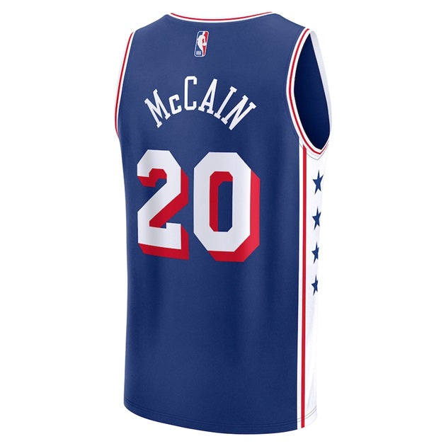 KODYSPORTS Premium Basketball Jared McCain Philadelphia 76ers 2024 Icon Edition Fan Game Team Jersey - Royal