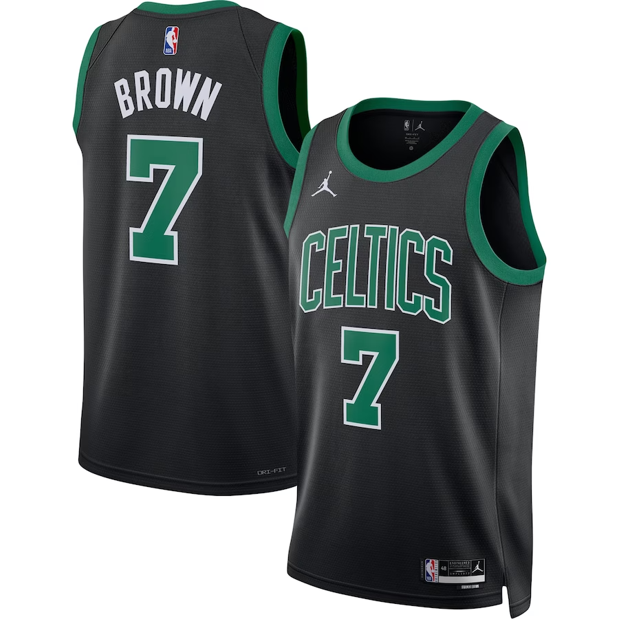 KODYSPORTS Premium Basketball Jaylen Brown Boston Celtics 2024 Swingman Edition Fan Game Jersey - Black