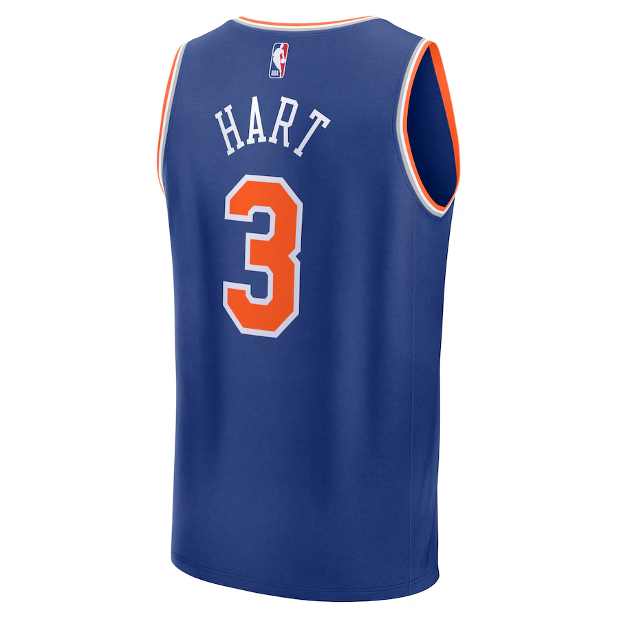 KODYSPORTS Premium Basketball Josh Hart New York Knicks 2024 Icon Edition Fan Game Jersey