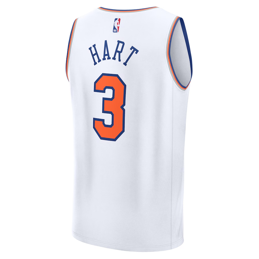 KODYSPORTS Premium Basketball Josh Hart New York Knicks 2024 Swingman Edition Fan Game Jersey - White