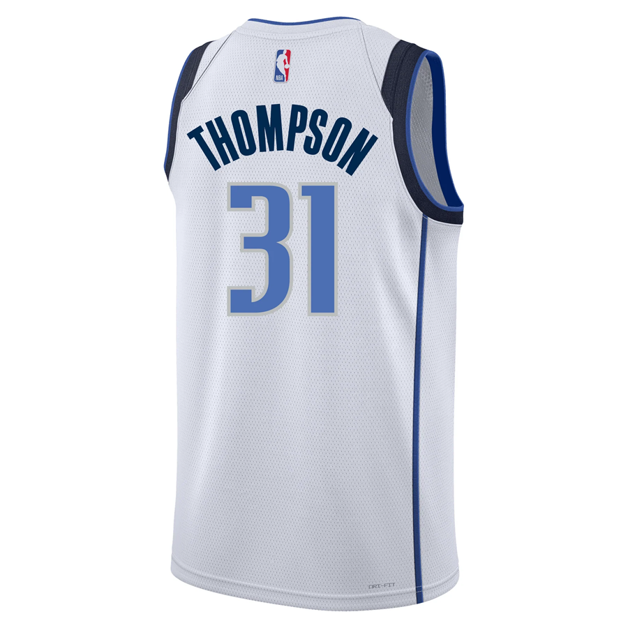 KODYSPORTS Premium Basketball Klay Thompson Dallas Mavericks 2024 Association Edition Fan Support Team Jersey - White