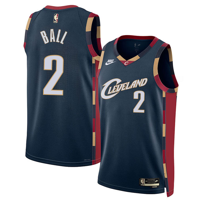 KODYSPORTS Premium Basketball Lonzo Ball #2 Cleveland Cavaliers Classic Edition Fan Support Team Jersey - Navy