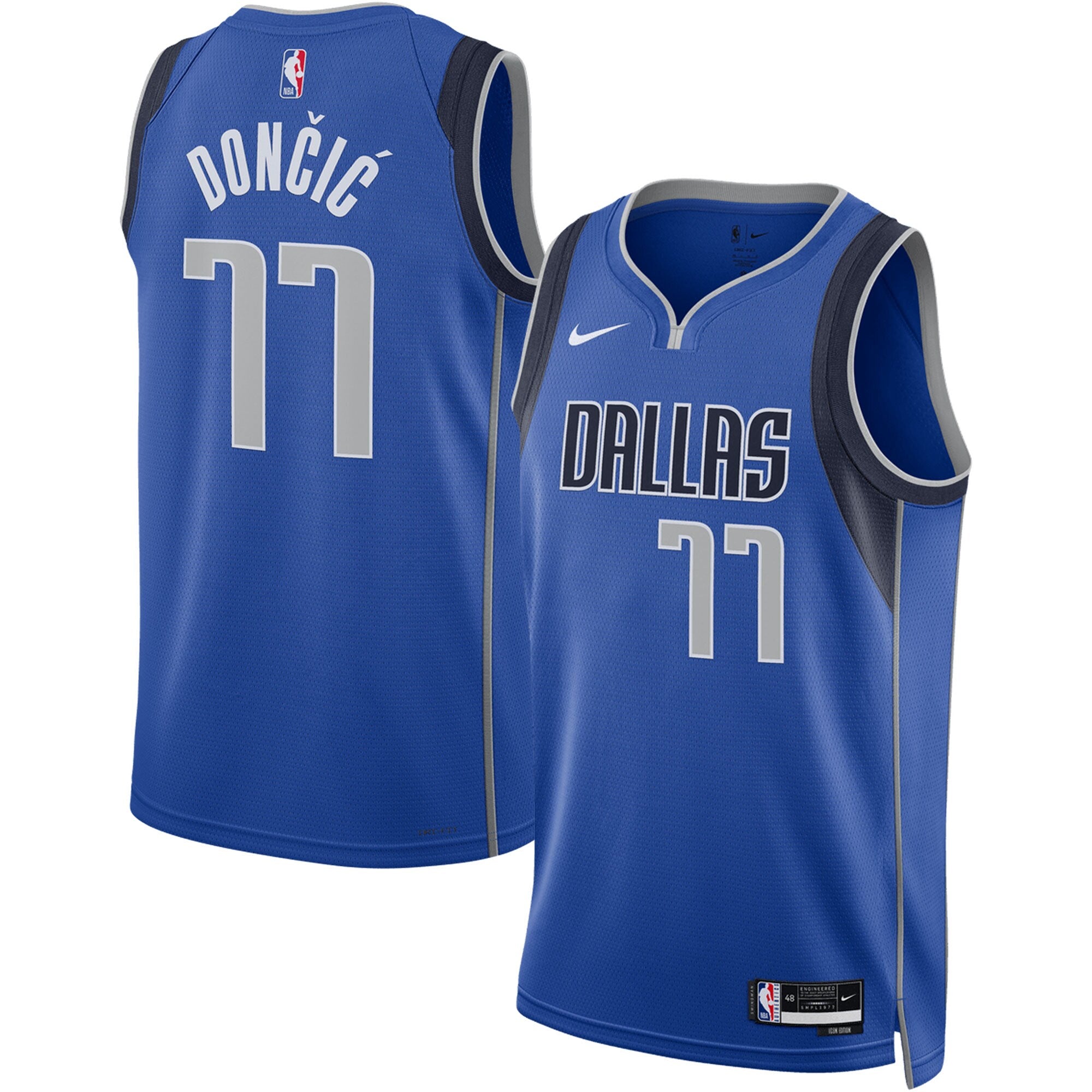 KODYSPORTS Premium Basketball Luka Doncic Dallas Mavericks 2024 Icon Edition Fan Support Team Jersey