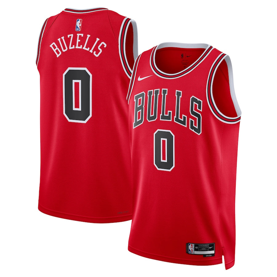 KODYSPORTS Premium Basketball Matas Buzelis Chicago Bulls 2024 Icon Edition Fan Support Team Jersey - Red
