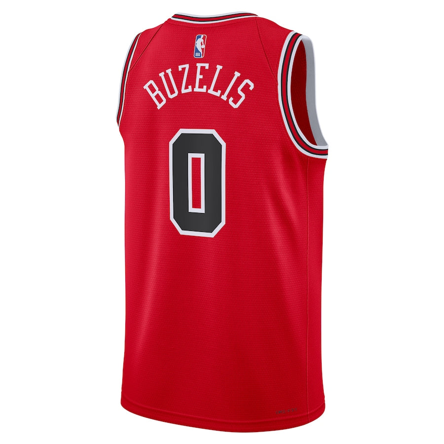 KODYSPORTS Premium Basketball Matas Buzelis Chicago Bulls 2024 Icon Edition Fan Support Team Jersey - Red
