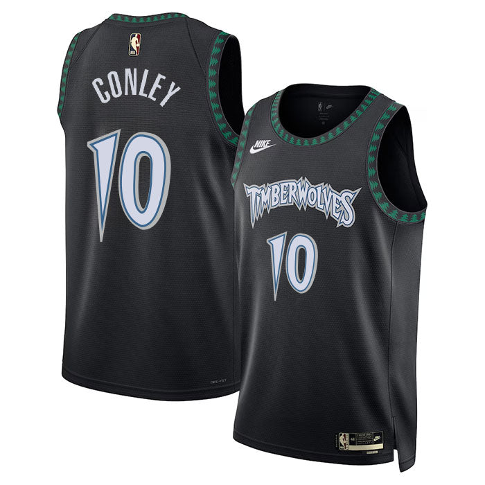 KODYSPORTS Premium Basketball Mike Conley #10 Minnesota Timberwolves Statement Edition Fan Support Team Jersey - Black
