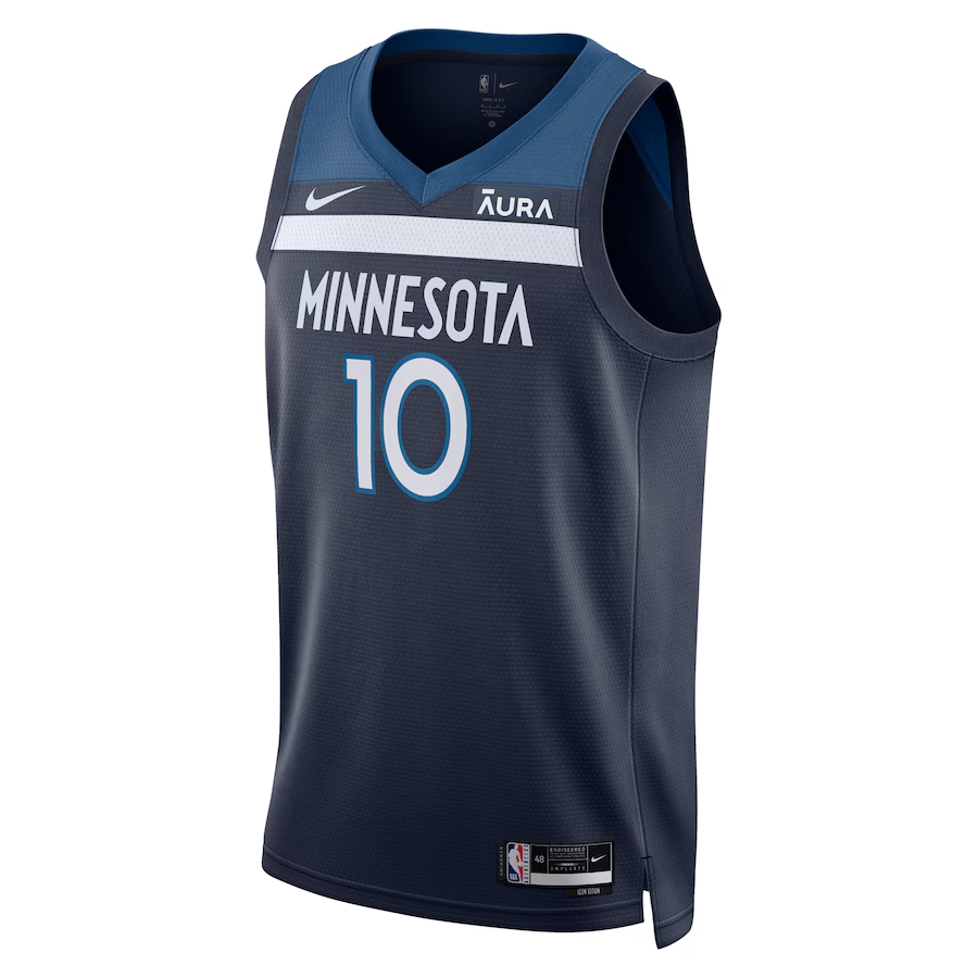 KODYSPORTS Premium Basketball Mike Conley Minnesota Timberwolves 2024 Icon Edition Fan Support Team Jersey - Navy