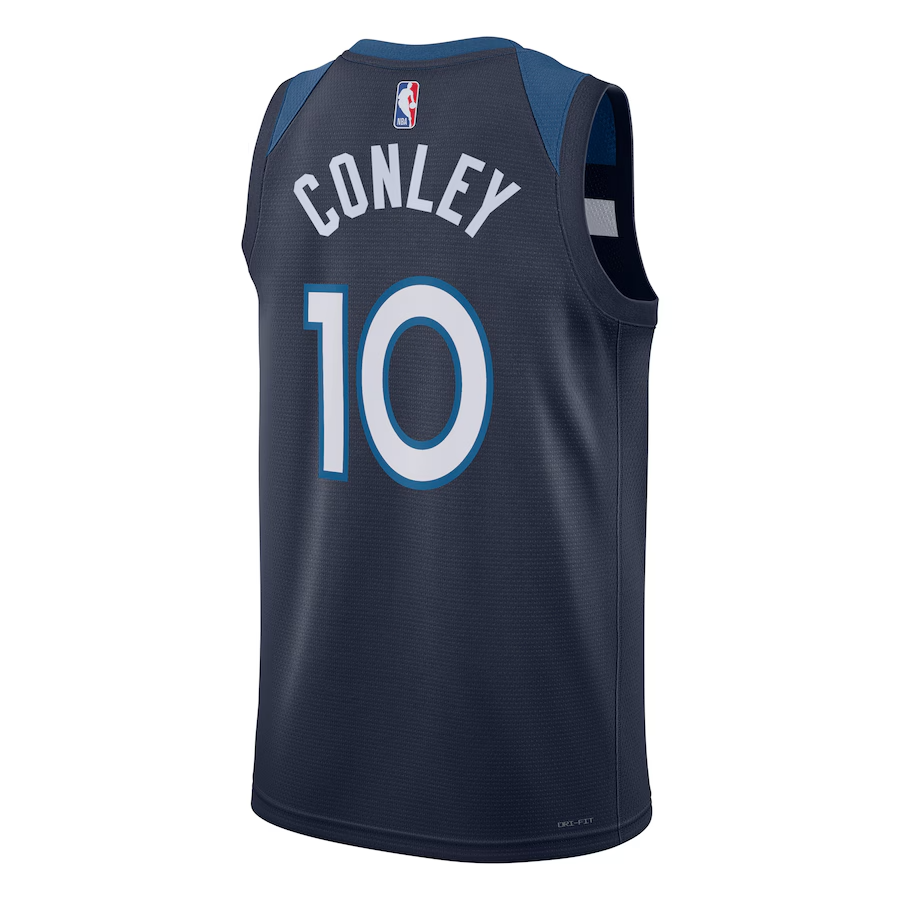 KODYSPORTS Premium Basketball Mike Conley Minnesota Timberwolves 2024 Icon Edition Fan Support Team Jersey - Navy