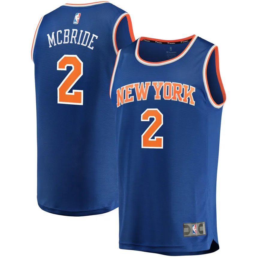 KODYSPORTS Premium Basketball Miles McBride New York Knicks 2023 Icon Edition Fan Game Jersey