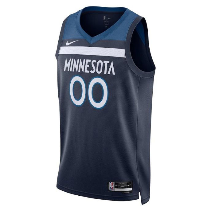 KODYSPORTS Premium Basketball Minnesota Timberwolves Unisex 2023/24 Swingman Custom Pro Jersey Navy - Icon Edition