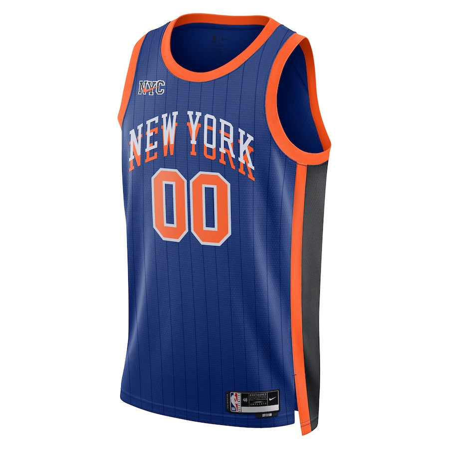 KODYSPORTS Premium Basketball New York Knicks Unisex 2023/24 Custom Swingman Jersey - Blue - City Edition