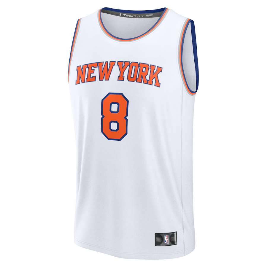 KODYSPORTS Premium Basketball OG Anunoby New York Knicks 2024 Association Edition Fan Game Jersey - White