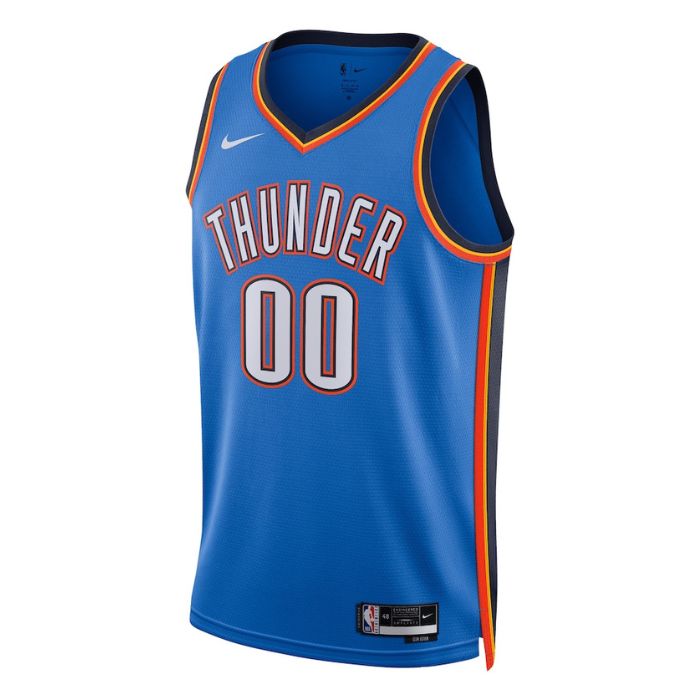 KODYSPORTS Premium Basketball Oklahoma City Thunder Unisex 2023/24 Swingman Custom Jersey Blue - Icon Edition