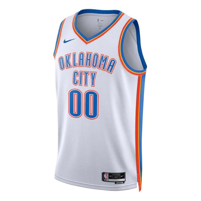 KODYSPORTS Premium Basketball Oklahoma City Thunder Unisex 2023/24 Swingman Custom Jersey White - Association Edition