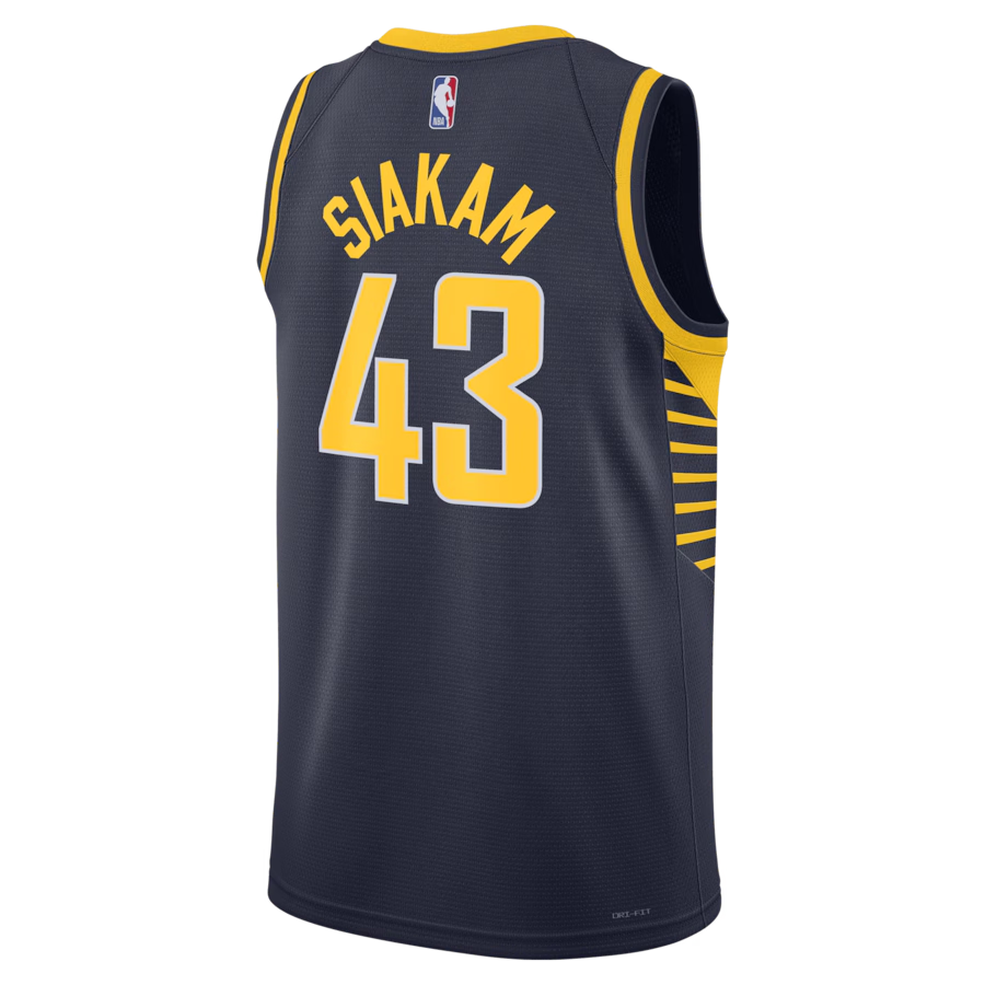 KODYSPORTS Premium Basketball Pascal Siakam Indiana Pacers 2024 Icon Edition Fan Support Team Jersey - Navy