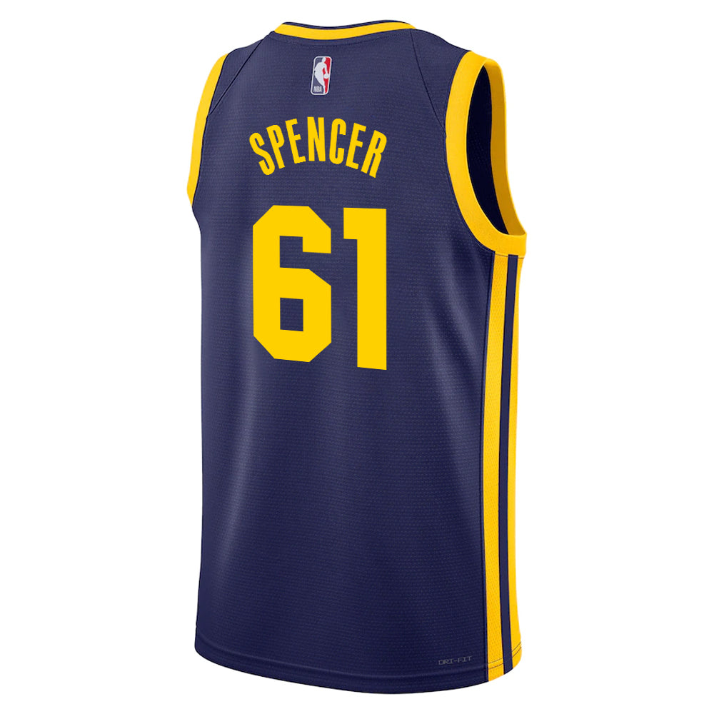 KODYSPORTS Premium Basketball Pat Spencer 61 Golden State Warriors Statement Edition Fan Support Team Jersey – Navy
