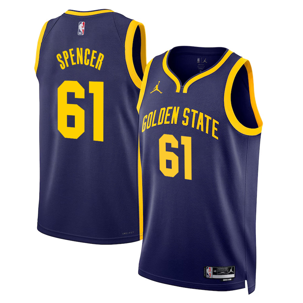 KODYSPORTS Premium Basketball Pat Spencer 61 Golden State Warriors Statement Edition Fan Support Team Jersey – Navy