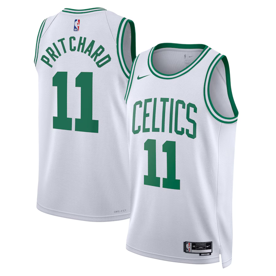 KODYSPORTS Premium Basketball Payton Pritchard Boston Celtics 2024 Association Edition Fan Support Team Jersey - White