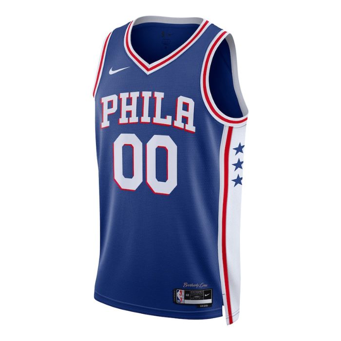 KODYSPORTS Premium Basketball Philadelphia 76ers Unisex 2023/24 Swingman Custom Jersey Royal - Icon Edition