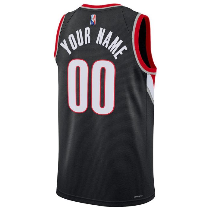 KODYSPORTS Premium Basketball Portland Trail Blazers 2023 Diamond Swingman Custom Jersey - Icon Edition - Black