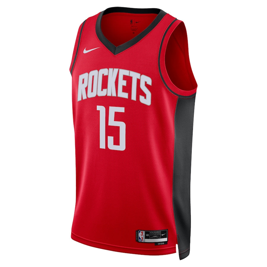 KODYSPORTS Premium Basketball Reed Sheppard Houston Rockets 2024 Icon Edition Fan Support Team Jersey - Red